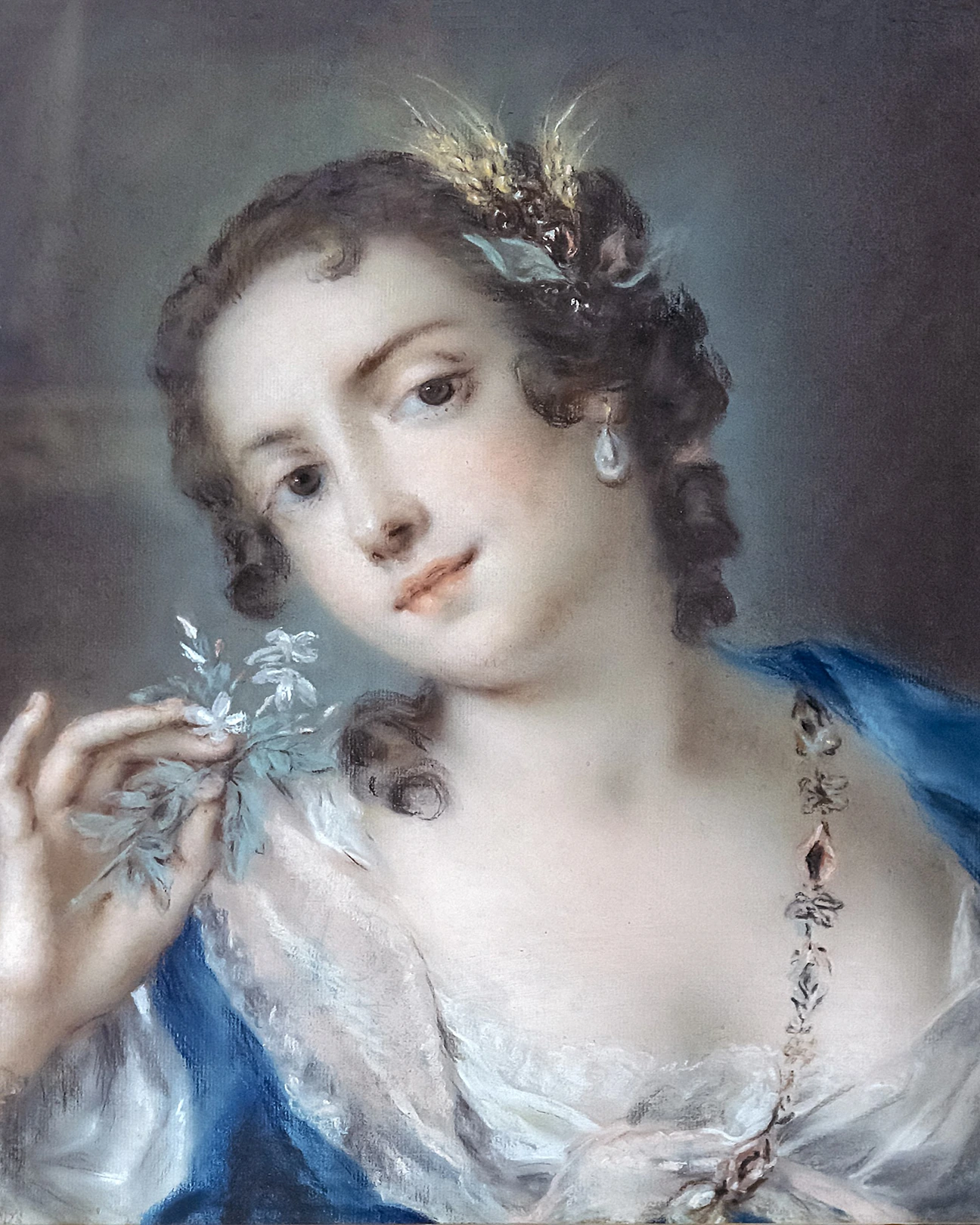 Rosalba Carriera, Estate, ritratto femminile allegorico a pastello